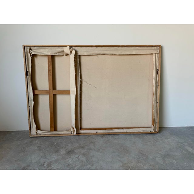 1989 Large - Vintage Impressionism Abstract Oil Painting, Signed For Sale - Image 12 of 12