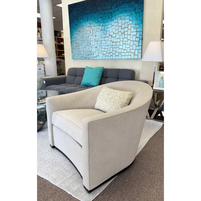 Holly Hunt Sevilla Swivel Lounge Chairs, a Pair For Sale - Image 9 of 17