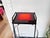 Vintage 1950s side table attributed to the Cloutier Brothers, Jean & Robert, lava ceramic with geometric or abstract...