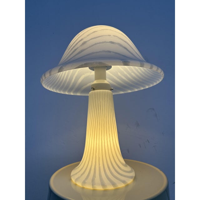 Large Mushroom Zebra Table Lamp from Peill & Putzler, 1970s For Sale - Image 4 of 9
