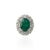 9.67 Carats Natural Zambian Emerald with Diamonds 3.37 Carats and 14k Gold For Sale In New York - Image 6 of 6