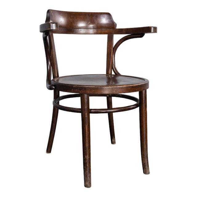 Large Vintage Open Back Bentwood Dining Armchair, 1960s For Sale