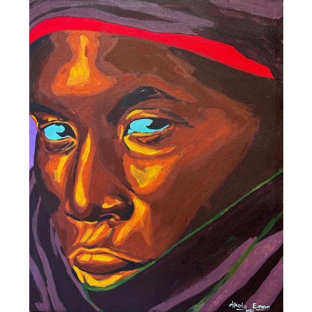 Emmanuel Akolo, Never Give Out Your Sword, 2023 Acrylic On Canvas 24 × 20 × 1 1/2 in | 61 × 50.8 × 3.8 cm Unique work...