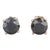 New 2.25ctw Black Diamond Stud Earrings 14k Yellow Gold Round Solitaires - 2 Pieces For Sale