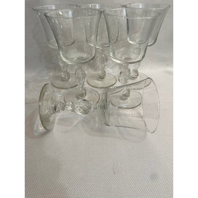 1970s 1974 Libbey Glass Liberty Bell Eagle Stem Wine Glasses - a Set of 6 For Sale - Image 5 of 7
