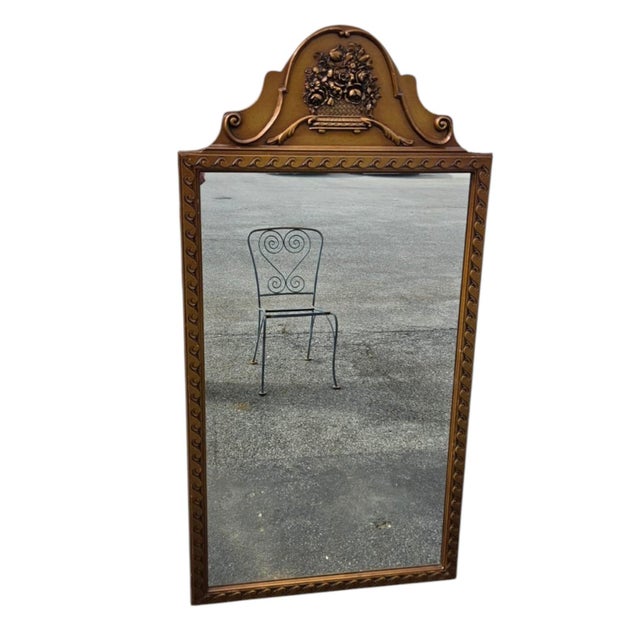 19th Century Hollywood Decorative Italian Gilded Hallway Mirror. For Sale - Image 11 of 14