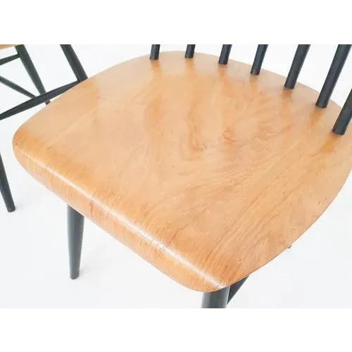 Set of Set of Two Spindle Back Chairs, the Netherlands 1960s For Sale - Image 6 of 8