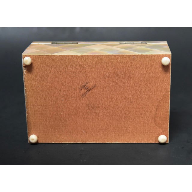 Pink 19th Century Domed Victorian Shell Marquetry Box For Sale - Image 8 of 14