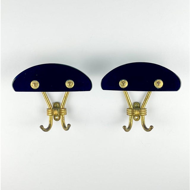 Vintage Brass Coat Hooks, Italy, 1950s, Set of 2 For Sale - Image 16 of 16