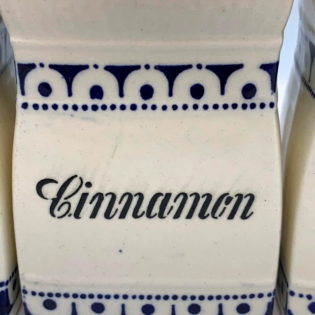 Rustic European Vintage German Porcelain Spice Jars - Set of 5 For Sale - Image 3 of 10