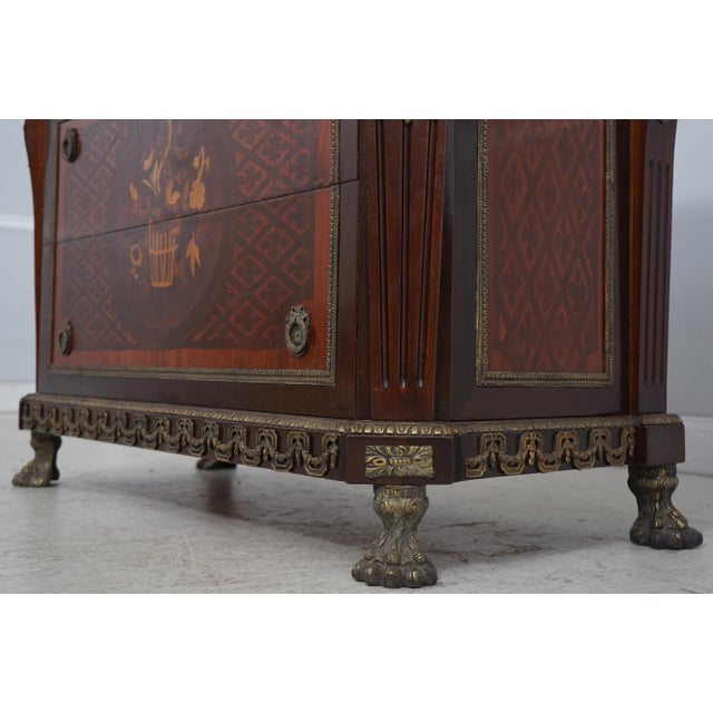 French Louis XVI Style Bronze Mounted Commode For Sale - Image 13 of 18