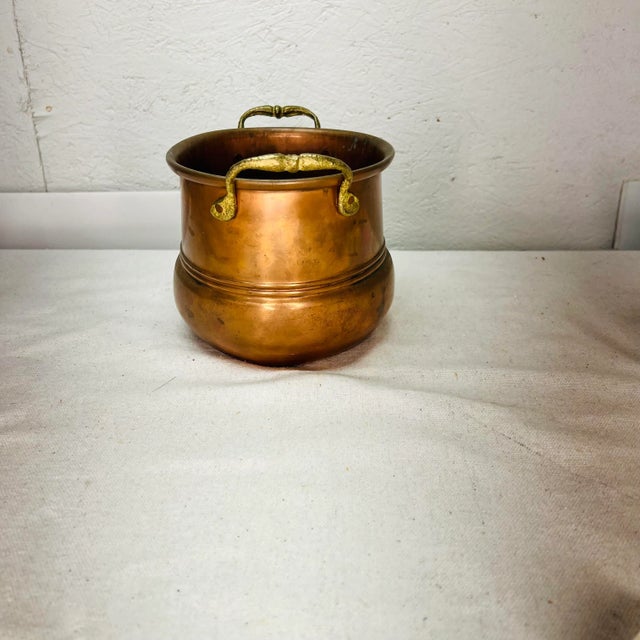 Turkish Decorative Copper Cachepot For Sale - Image 4 of 7