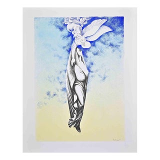 Giacomo Porzano, Assumption into Heaven, Screen Print, 1970s For Sale