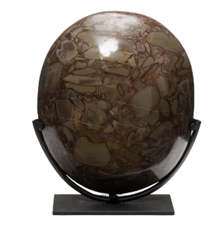 Mounted Chinese Meditation Puddingstone