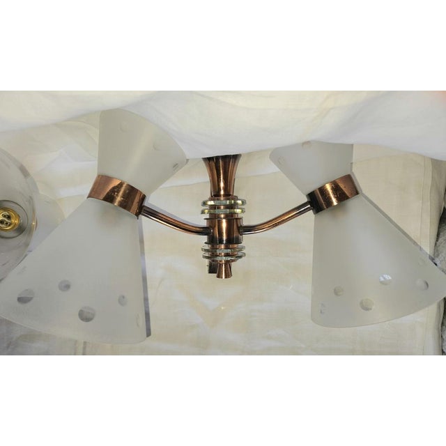Double Diabolo Glass and Copper Sconces, 1950s, Set of 2 For Sale - Image 12 of 14