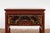 Chinese Red Lacquered Console Table with Hand Carved Drawers and Geometric Shelf For Sale In New York - Image 6 of 12