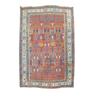 Antique Zabihi Colllection Persian Bidjar Willow Tree Rug For Sale