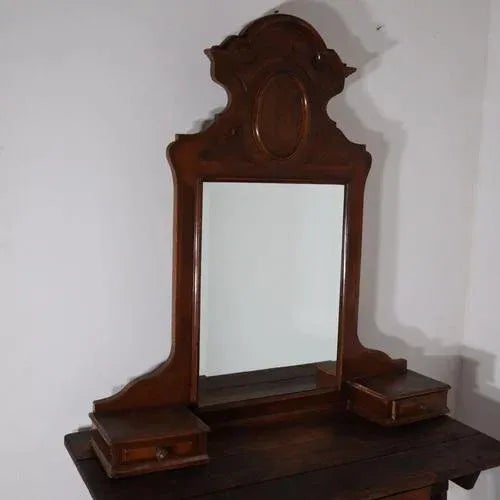 Wood Louis Philippe Standing Mirror in Walnut For Sale - Image 7 of 7