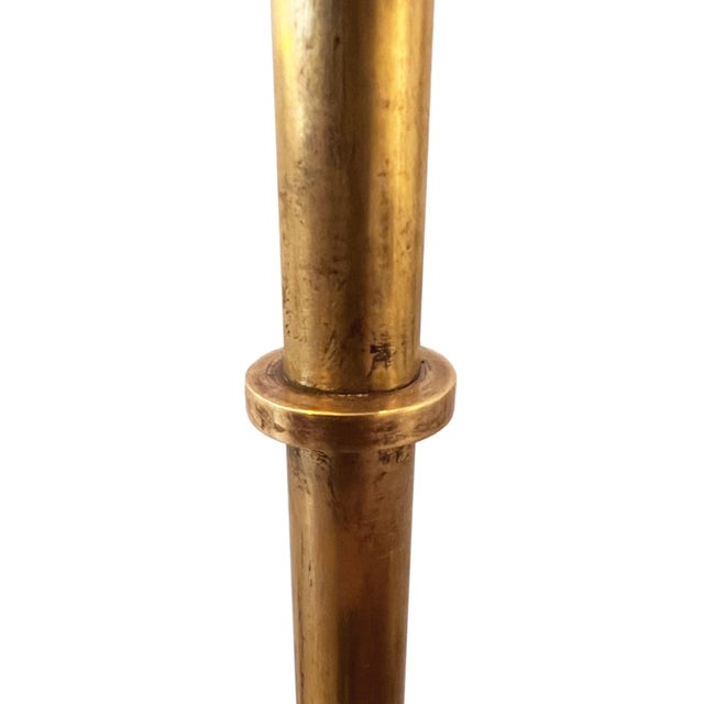 1950s Italian Brass Floor Lamp with Travertine Base, 1950s For Sale - Image 5 of 7