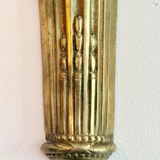 Napoleon III Two-Branch Gilt Bronze Candle Sconces, Set of 2 For Sale - Image 10 of 15