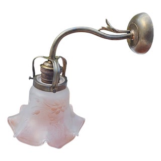 Vintage Art Deco Brass Wall Sconce, 1920s For Sale