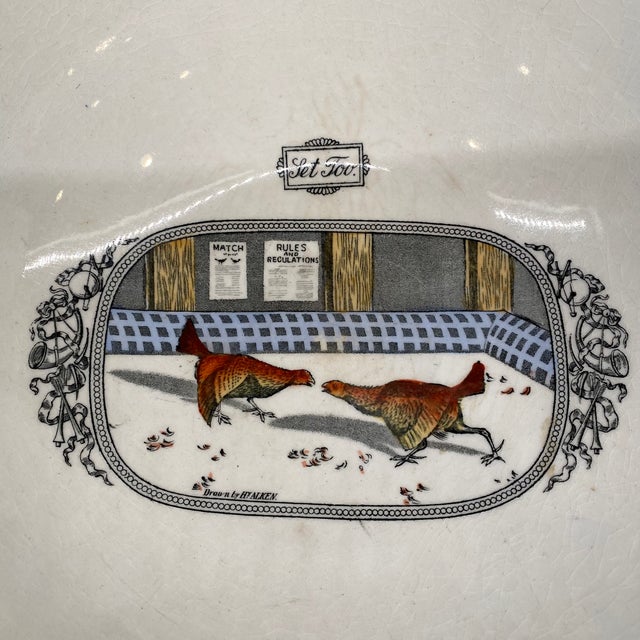 1920s English Adams “Old English Sports” Set to Cockfighting Bowl For Sale In Portland, ME - Image 6 of 10