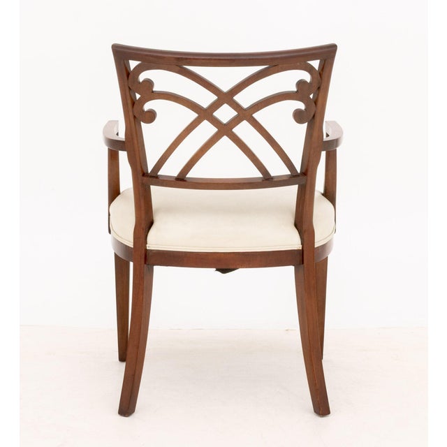 Set of Six Regency Style Mahogany Arm Chairs For Sale - Image 12 of 14