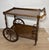 Mid-Century Modern Spanish Wooden Bar Cart with Turned Legs and Bottle Holder, 1940 For Sale - Image 3 of 14