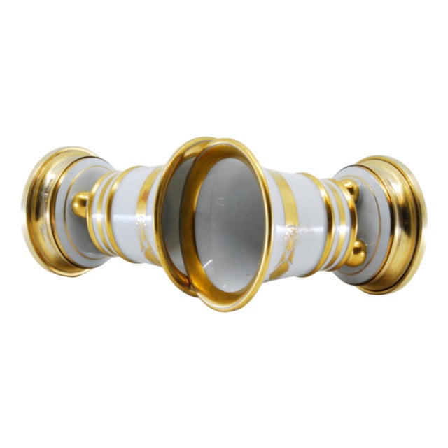 Hungarian Ceramic Jugs with Gilded Silver Base For Sale