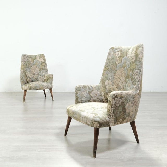 Set of Mid-Century Flowered Armchairs, Italy, 1960s For Sale - Image 18 of 18