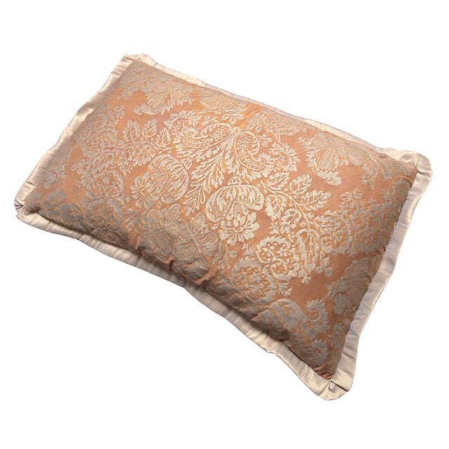Italian Mariano Fortuny Solimena Italian Designer Fabric Down Pillow - 1 of 8 For Sale - Image 3 of 5
