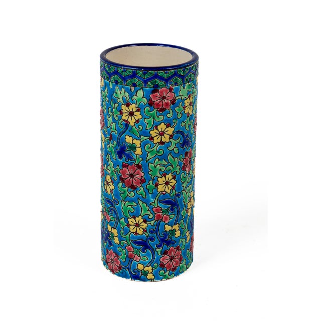 Art Nouveau Longwy Enameled Ceramic Vase, France, Early 20th Century For Sale - Image 3 of 7