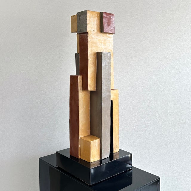 1976 Helen Simon "Lights and Shadows" Sculpture on Lucite Base For Sale - Image 10 of 18