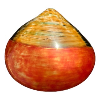 Vintage Lacquered Clam Shell Box For Sale