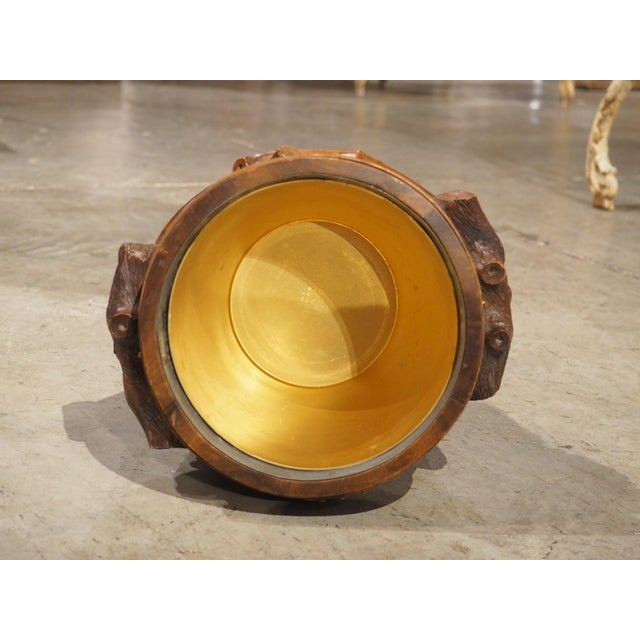 Early 1900s French Black Forest Style Champagne Bucket, Signed Boutillon For Sale - Image 10 of 12
