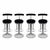 1970s Chrome Bar Stools by Gastone Rinaldi - Set of 4 For Sale