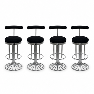1970s Chrome Bar Stools by Gastone Rinaldi - Set of 4