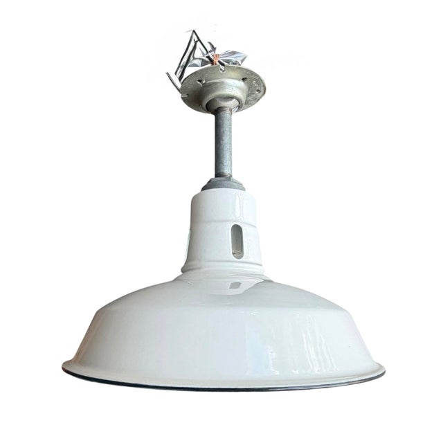 1930s Rare 1930s Benjamin Dome Enamel Reflector Pendant 6 Available - Mint Condition For Sale - Image 5 of 6