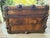 Antique Wood Travel Trunk With Leather Straps and Original Hardware For Sale - Image 4 of 12