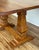 Brown Vintage Solid Wood Tuscan Farmhouse Style Drop Leaf Trestle Table For Sale - Image 8 of 17