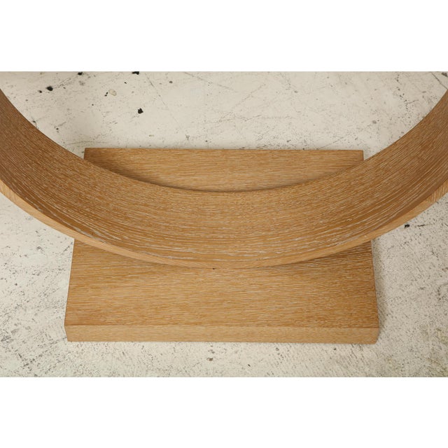 Bespoke Sculptural Cerused Oak and Parchment Console For Sale - Image 10 of 10