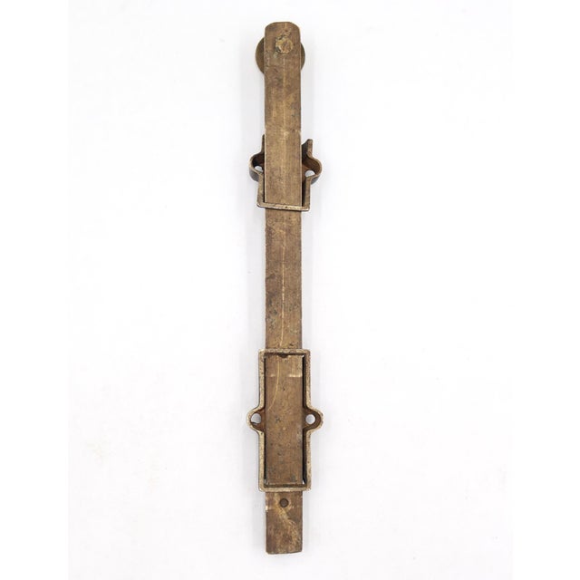 Mid 20th Century Vintage 9 In. Brass Surface Door Bolt For Sale - Image 5 of 7