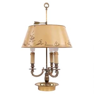 French Bronze Bouillotte Lamp, 19th Century