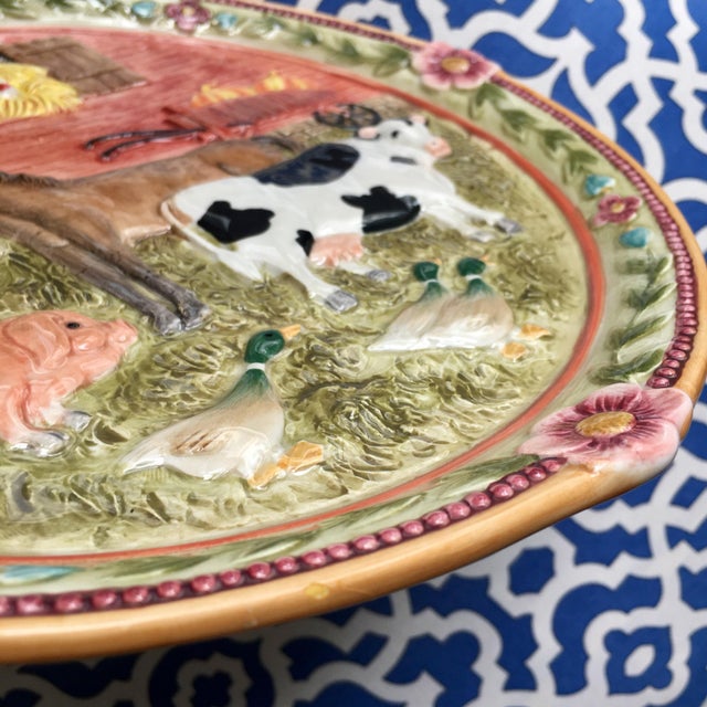Vintage Fitz & Floyd Farm Animal Plate Chairish