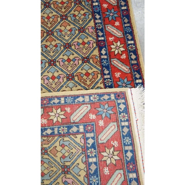 Colorful Middle Eastern Runner with Contrasting Edges For Sale - Image 6 of 7