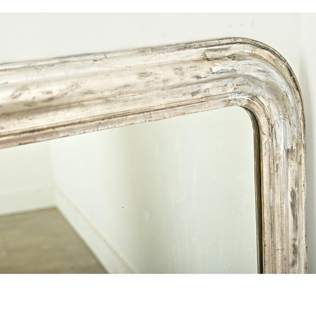 19th Century French Silver Gilt Louis Philippe Petite Mirror For Sale In Baton Rouge - Image 6 of 9