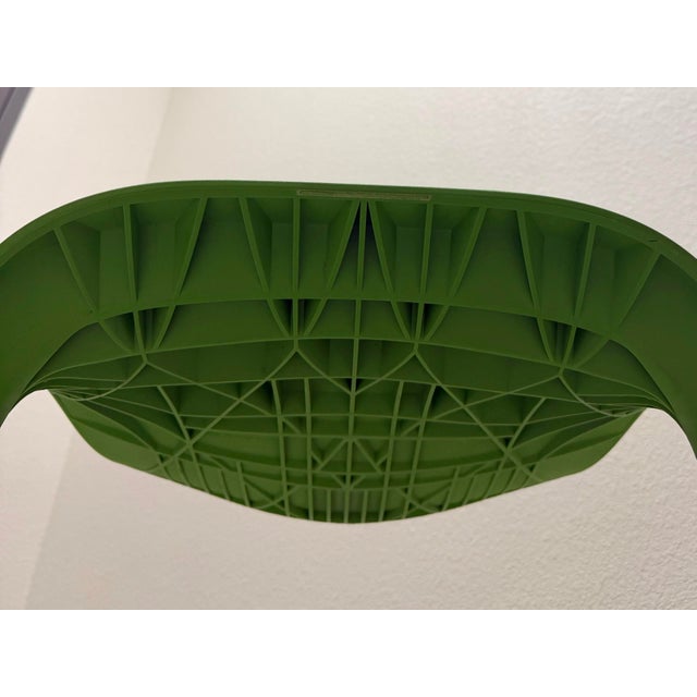 Pair of Green Washington Skin Knoll Chairs For Sale - Image 9 of 12