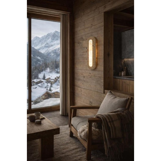 Black Capsa WS Wall Lamp by United Alabaster For Sale - Image 8 of 11