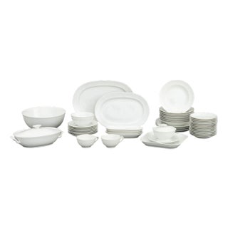 Royal Copenhagen Porcelain Partial Dinnerware Service, 45 Pieces For Sale