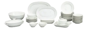 Royal Copenhagen Porcelain Partial Dinnerware Service, 45 Pieces